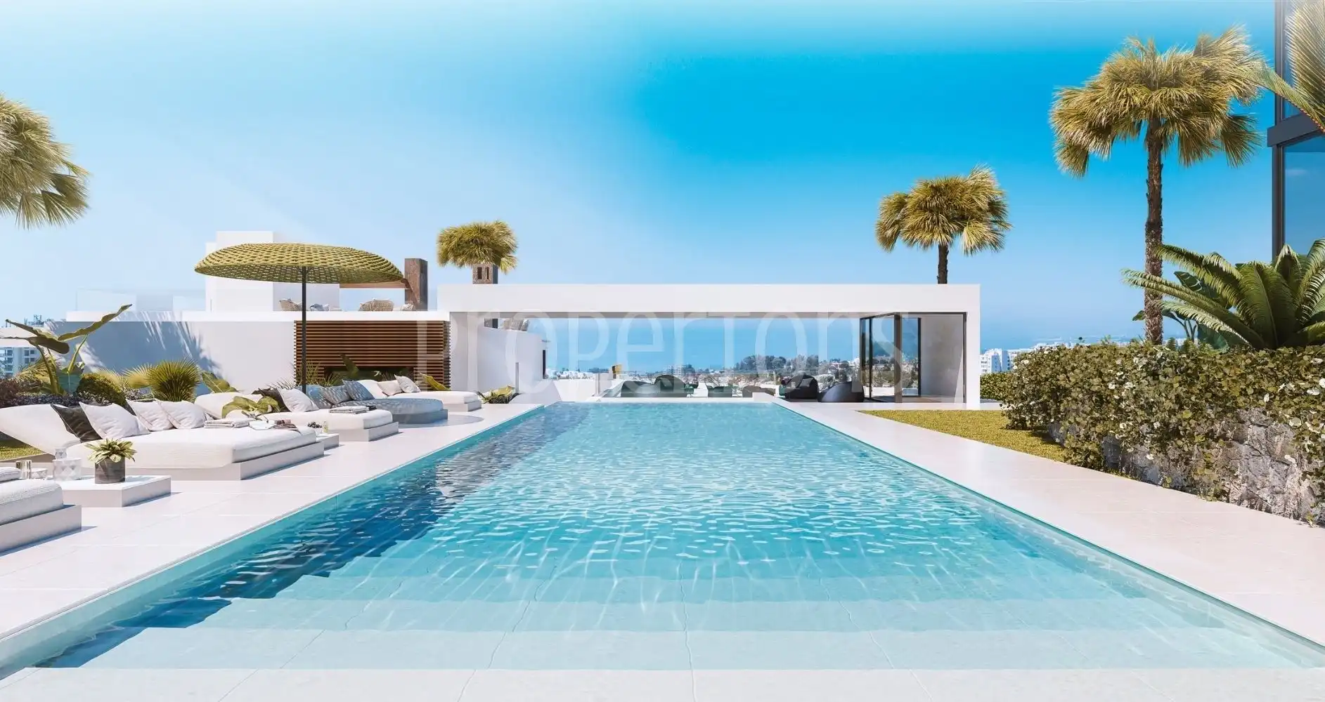 Swimming pool of Detached homes for sale in Marbella