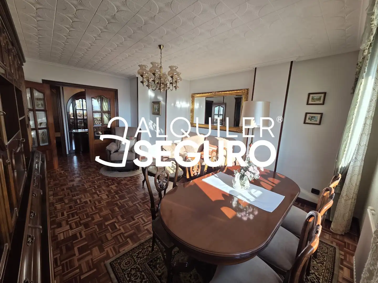 Dining room of Flat for rent in Burgos  with Heating, Terrace and Furnished