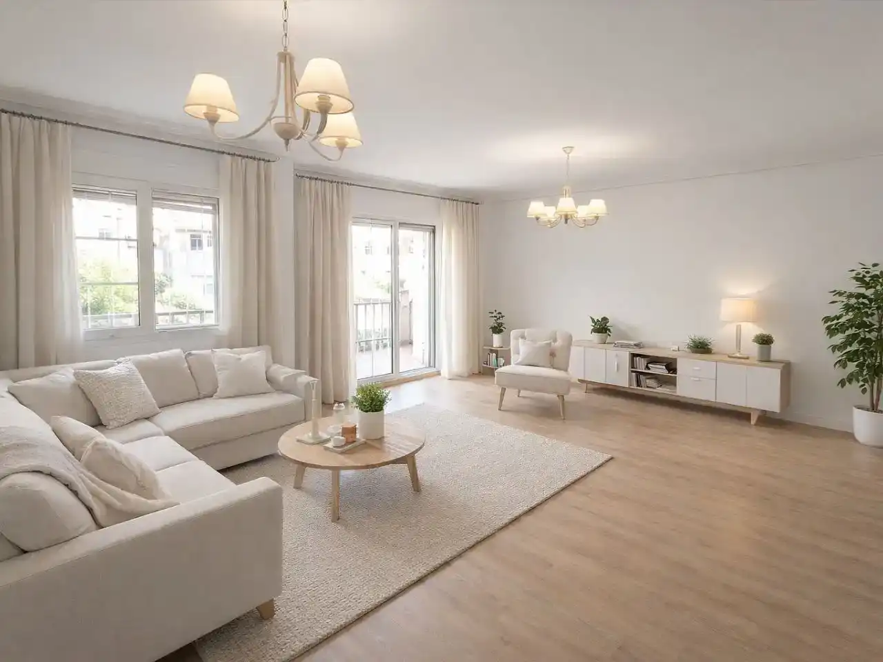 Sala de estar de Casa adosada en venta en Getafe con Jardín privado, Parquet y Trastero