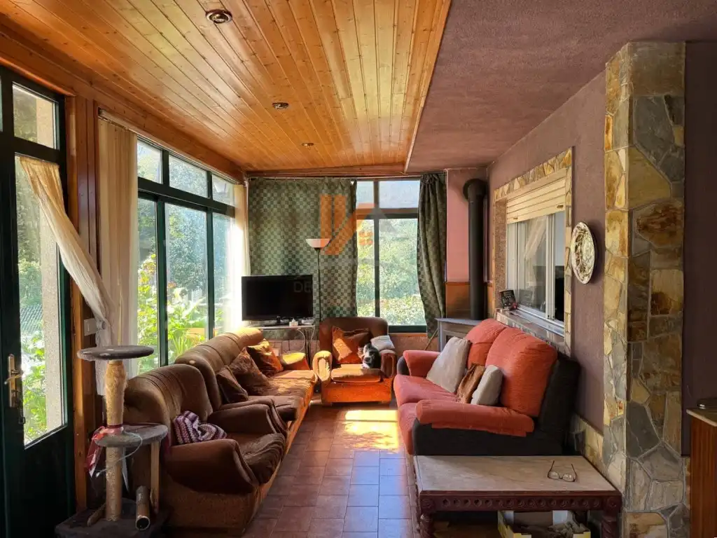 Sala de estar de Casa o chalet en venta en A Estrada  con Jardín privado, Horno y Balcón