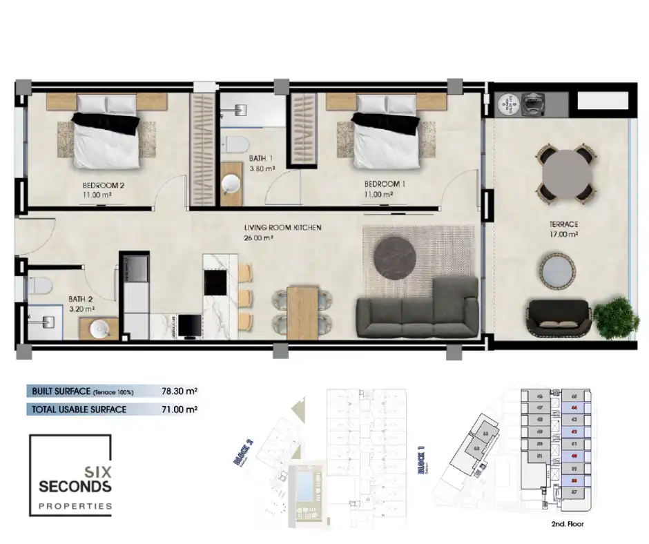Penthouse with pool for sale in La Marina, imagen 5