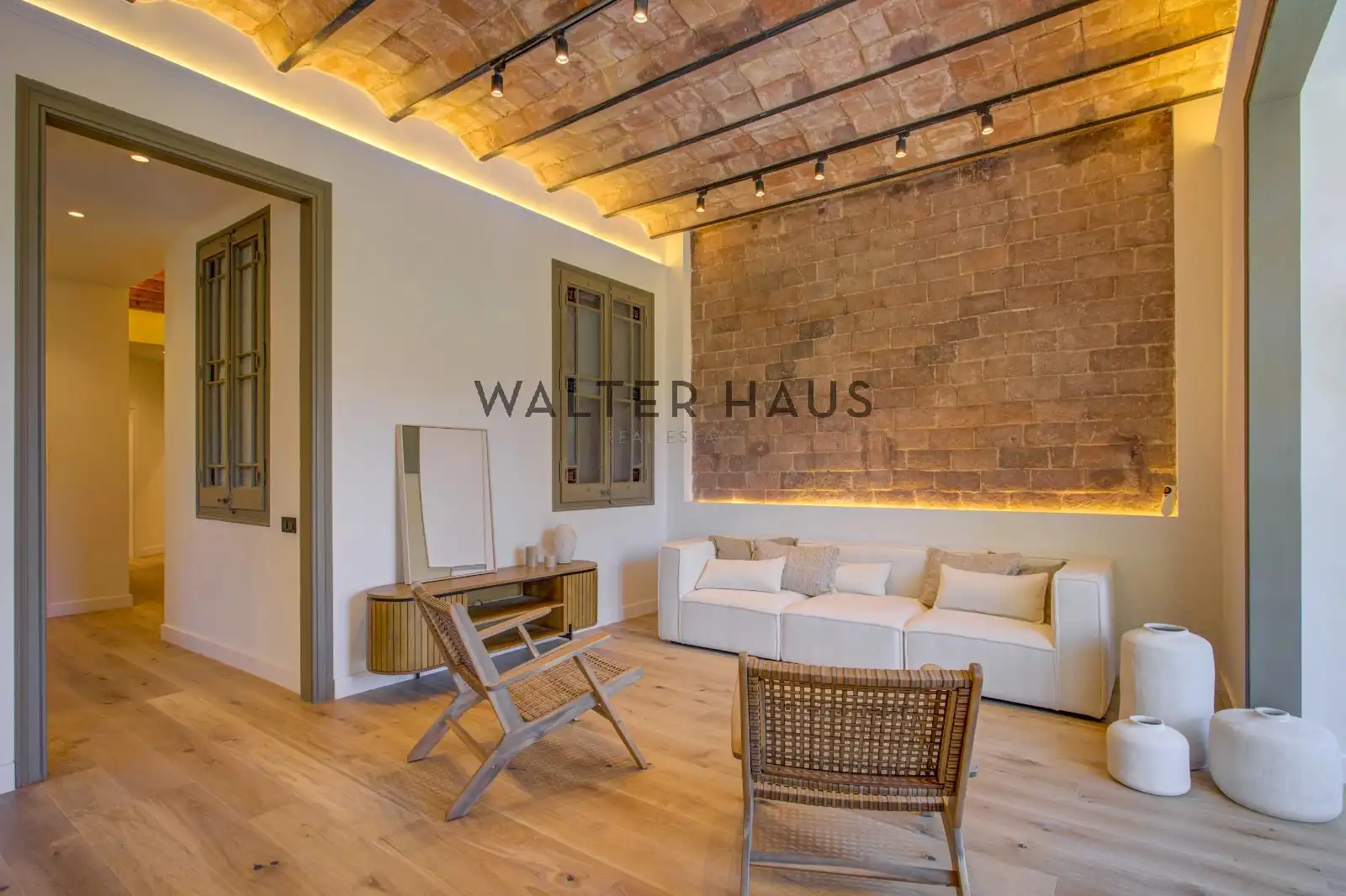 Sala de estar de Piso en venta en Barcelona con Aire acondicionado, Amueblado y Horno