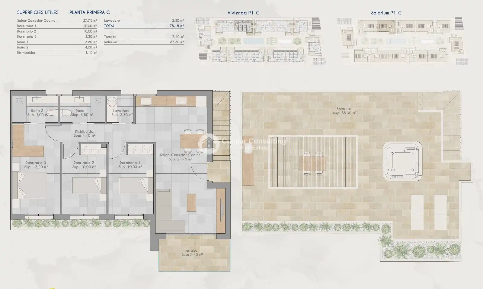 Apartamento en venta en Torre-Pacheco con Aire acondicionado, Calefacción y Jardín privado