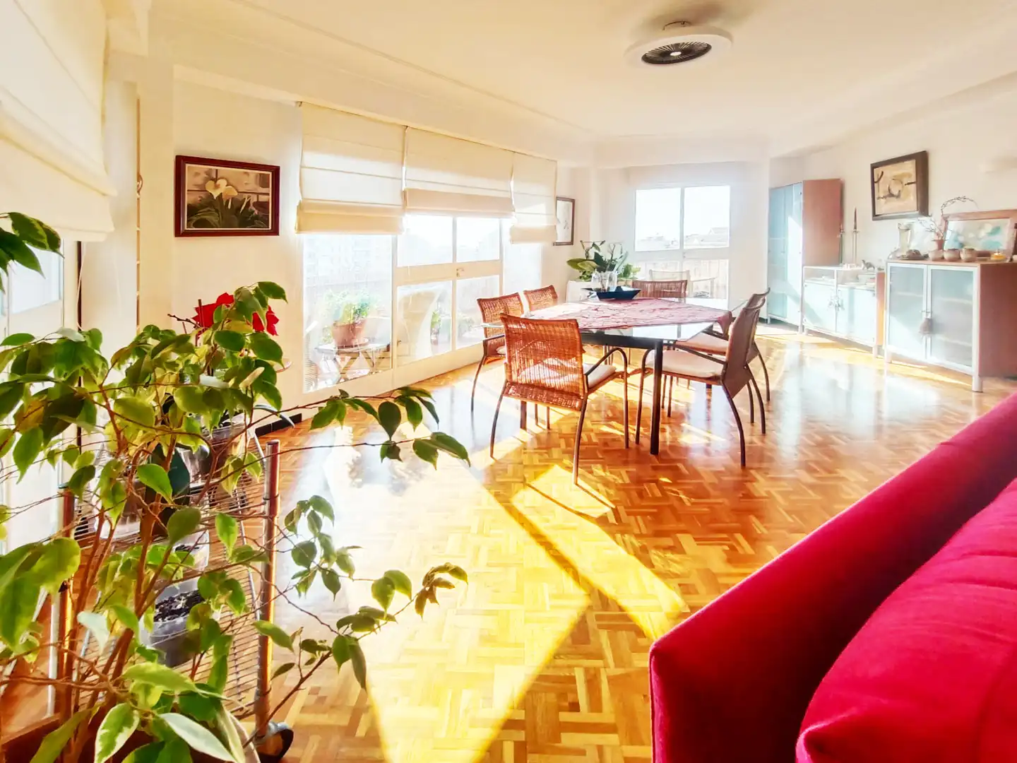 Esszimmer von Wohnung zum Verkauf in  Palma de Mallorca mit Klimaanlage, Parkett und Abstellraum