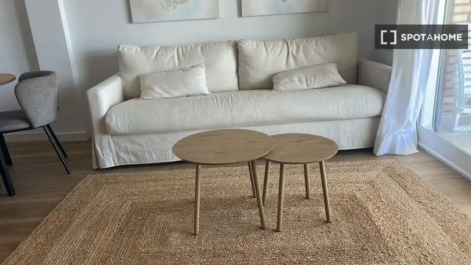 Sala d'estar de Apartament per a compartir en Dénia amb Aire condicionat, Calefacció i Terrassa
