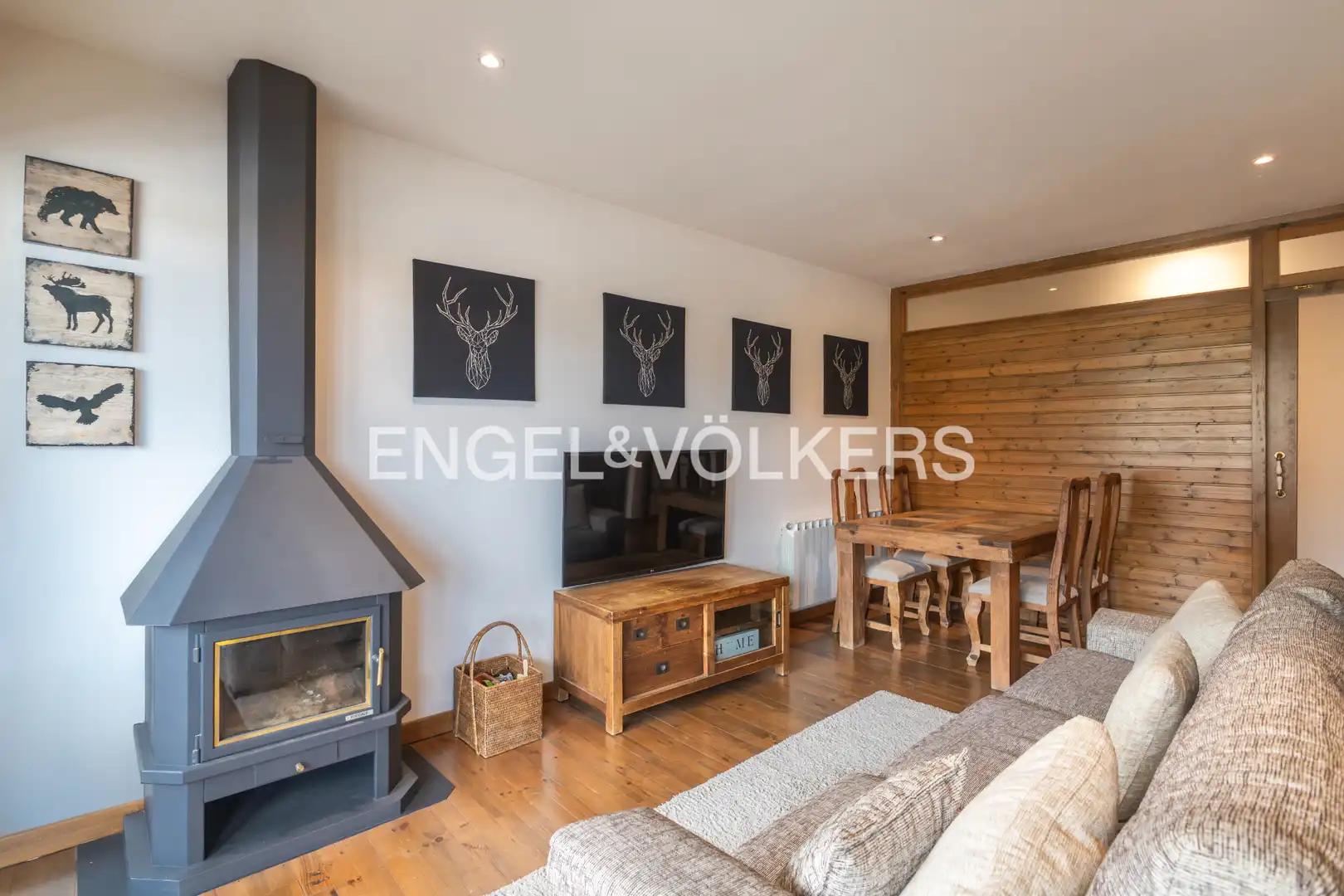 Sala de estar de Apartamento en venta en Llívia con Calefacción, Parquet y Terraza
