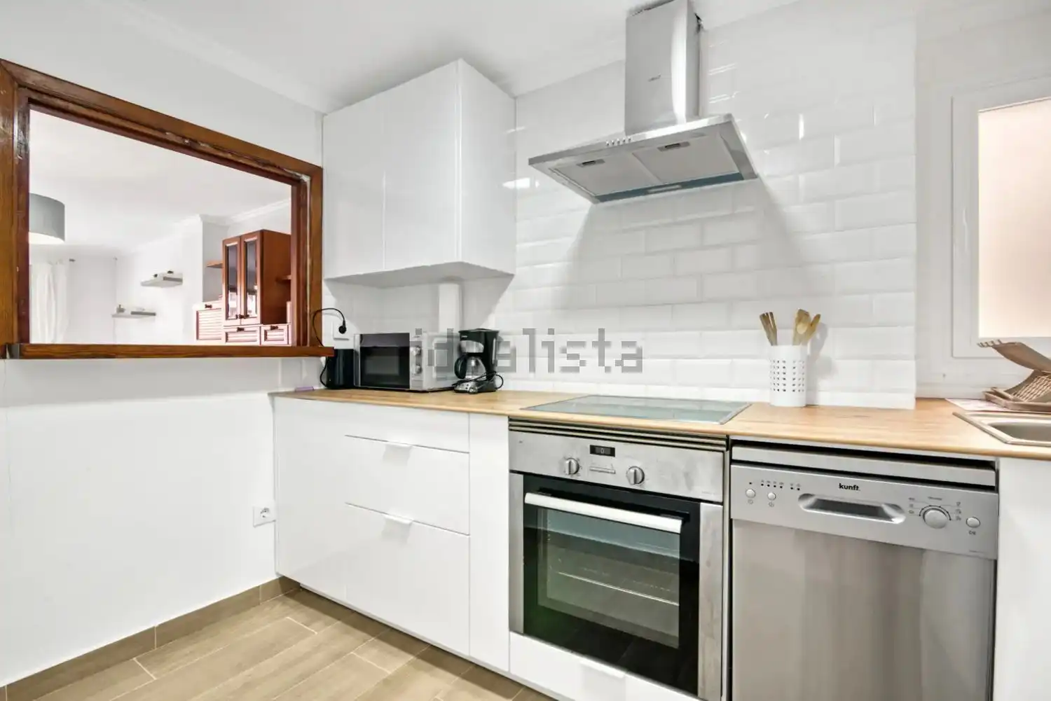 Küche von Wohnung zur Miete in Calpe / Calp mit Abstellraum, Möbliert und Waschmaschine