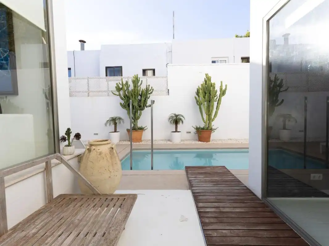 Terraza de Casa adosada en venta en Sant Josep de sa Talaia con Aire acondicionado, Calefacción y Piscina