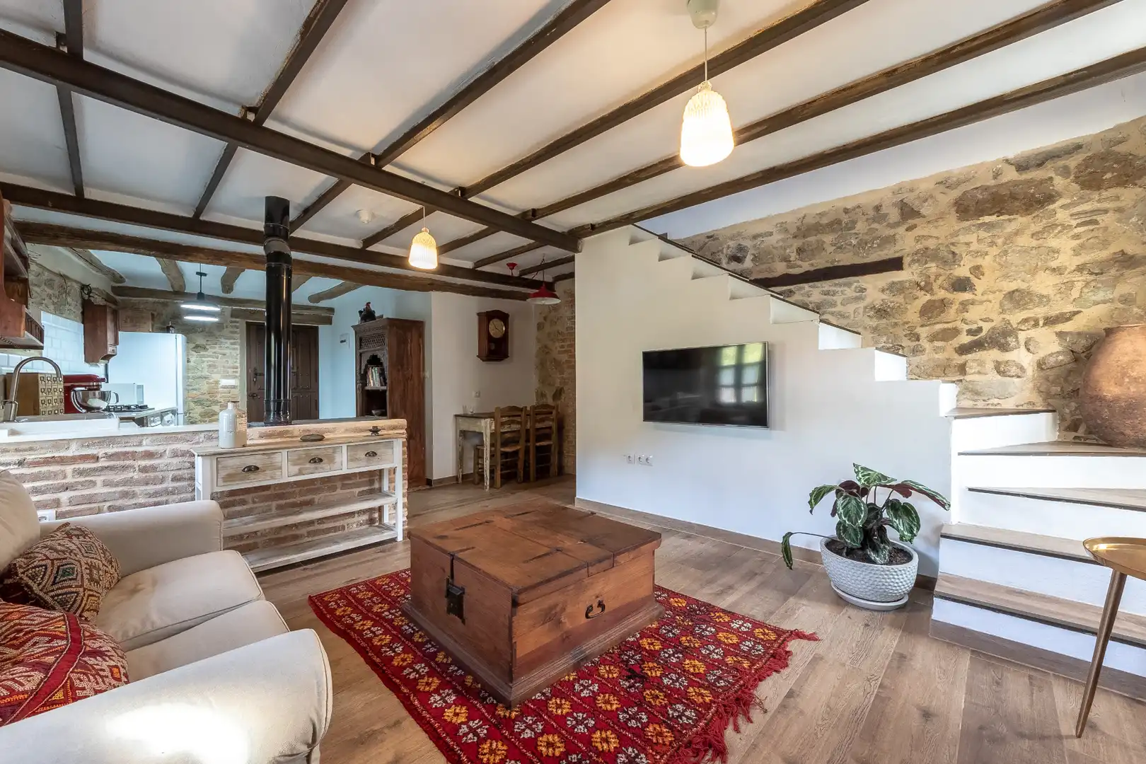 Sala de estar de Casa o chalet en venta en Galdames con Parquet, Trastero y Piscina
