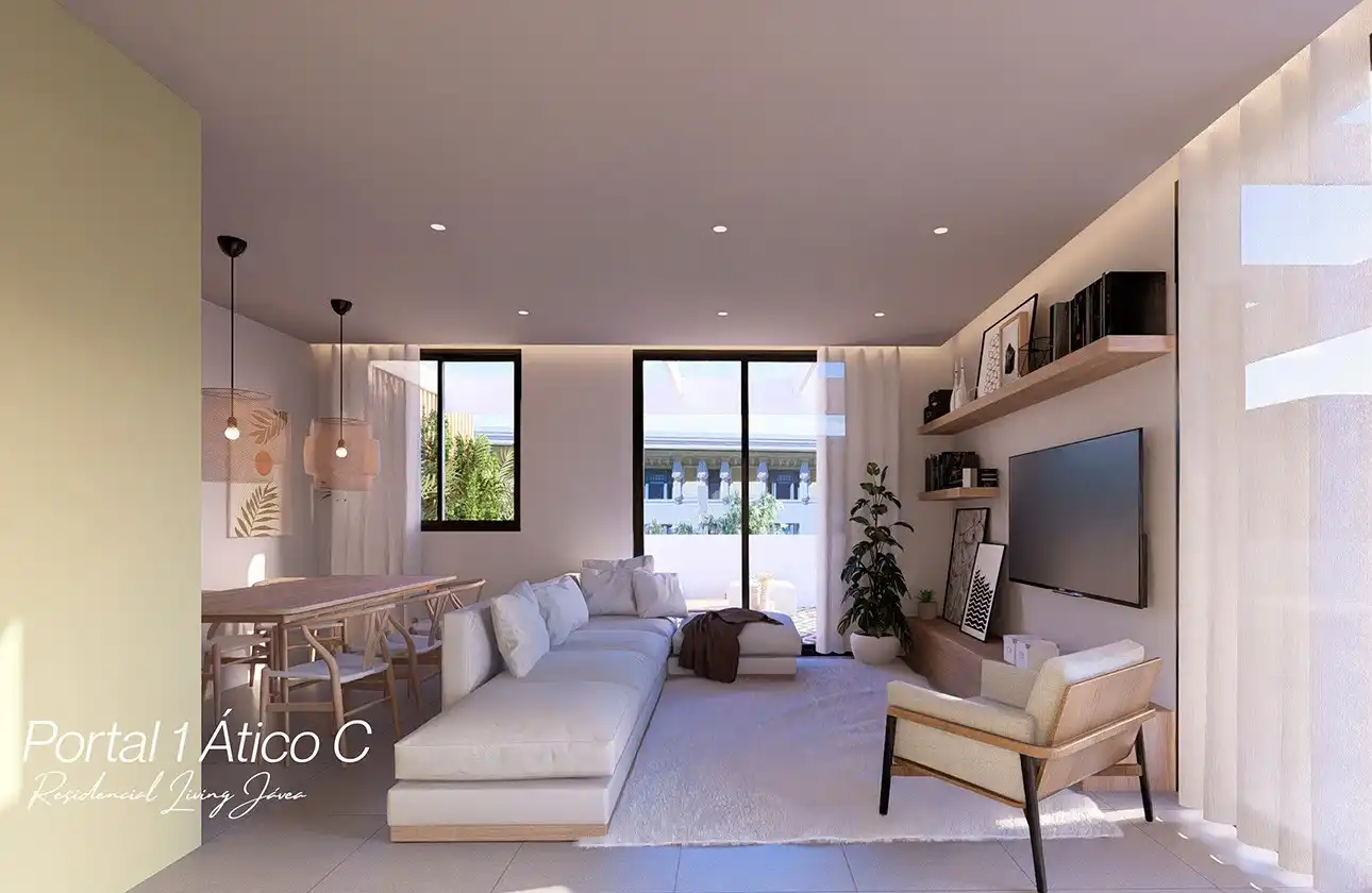 Living room of Apartments for sale in Jávea / Xàbia  with Air Conditioner, Heating and Private garden