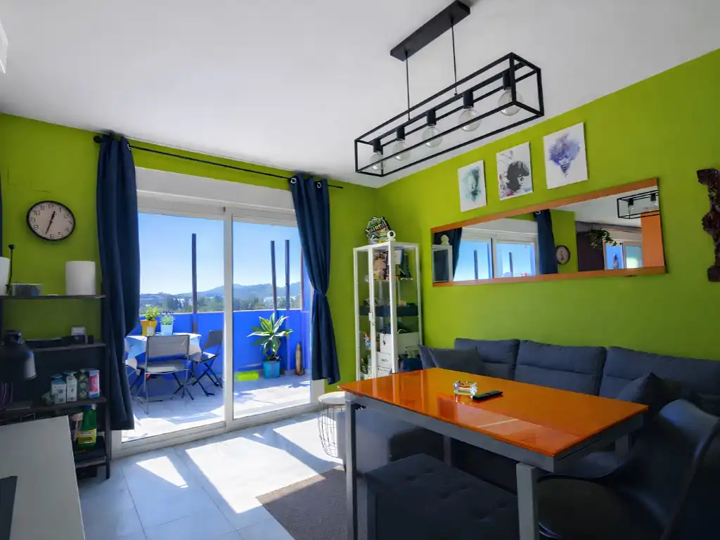 Dining room of Flat for sale in Mijas  with Air Conditioner, Terrace and Furnished