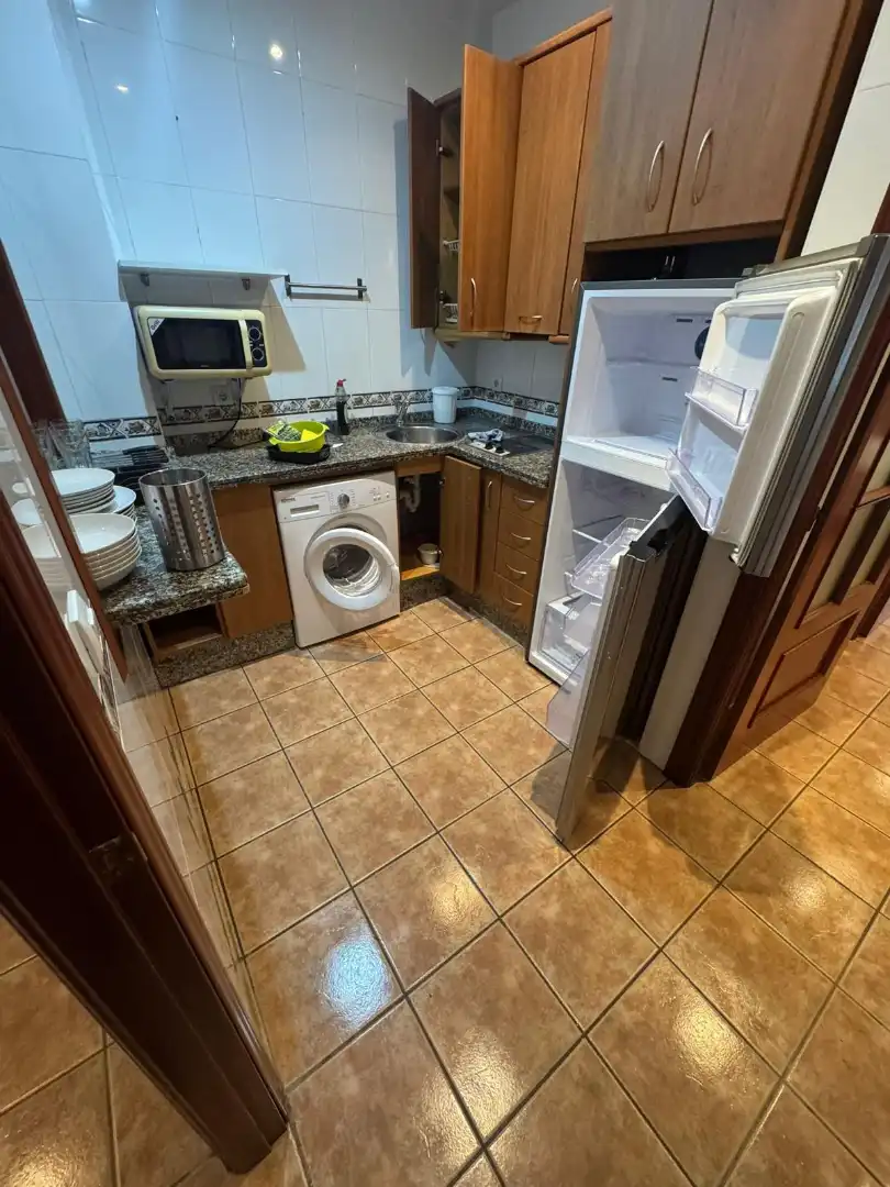 Kitchen of Flat for rent in Almendralejo  with Air Conditioner, Furnished and Washing machine