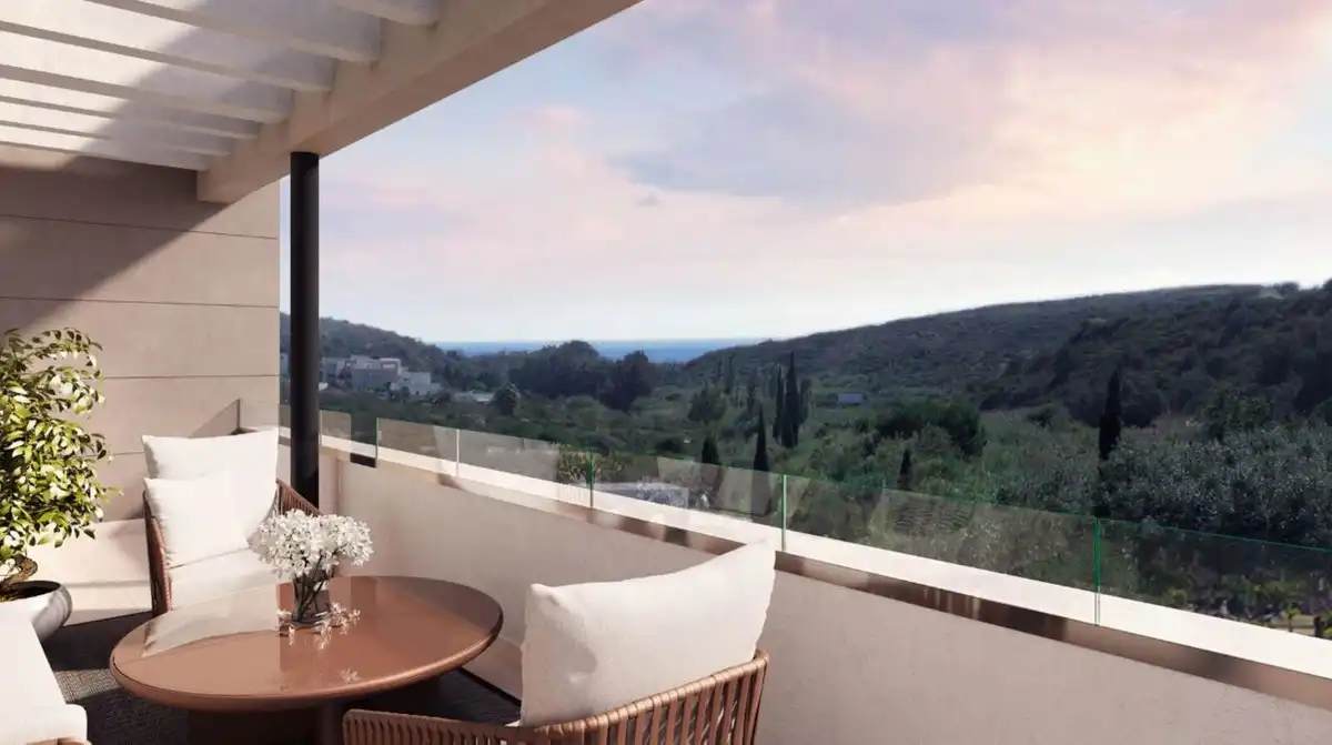 Terrasse von Wohnungen zum Verkauf in Casares mit Klimaanlage, Terrasse und Abstellraum