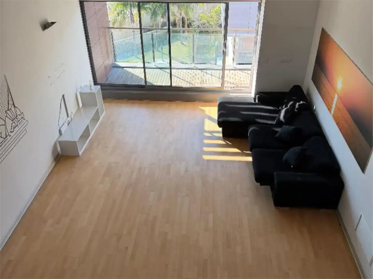 Wohnzimmer von Dachboden zur Miete in Valencia mit Klimaanlage, Parkett und Schwimmbad