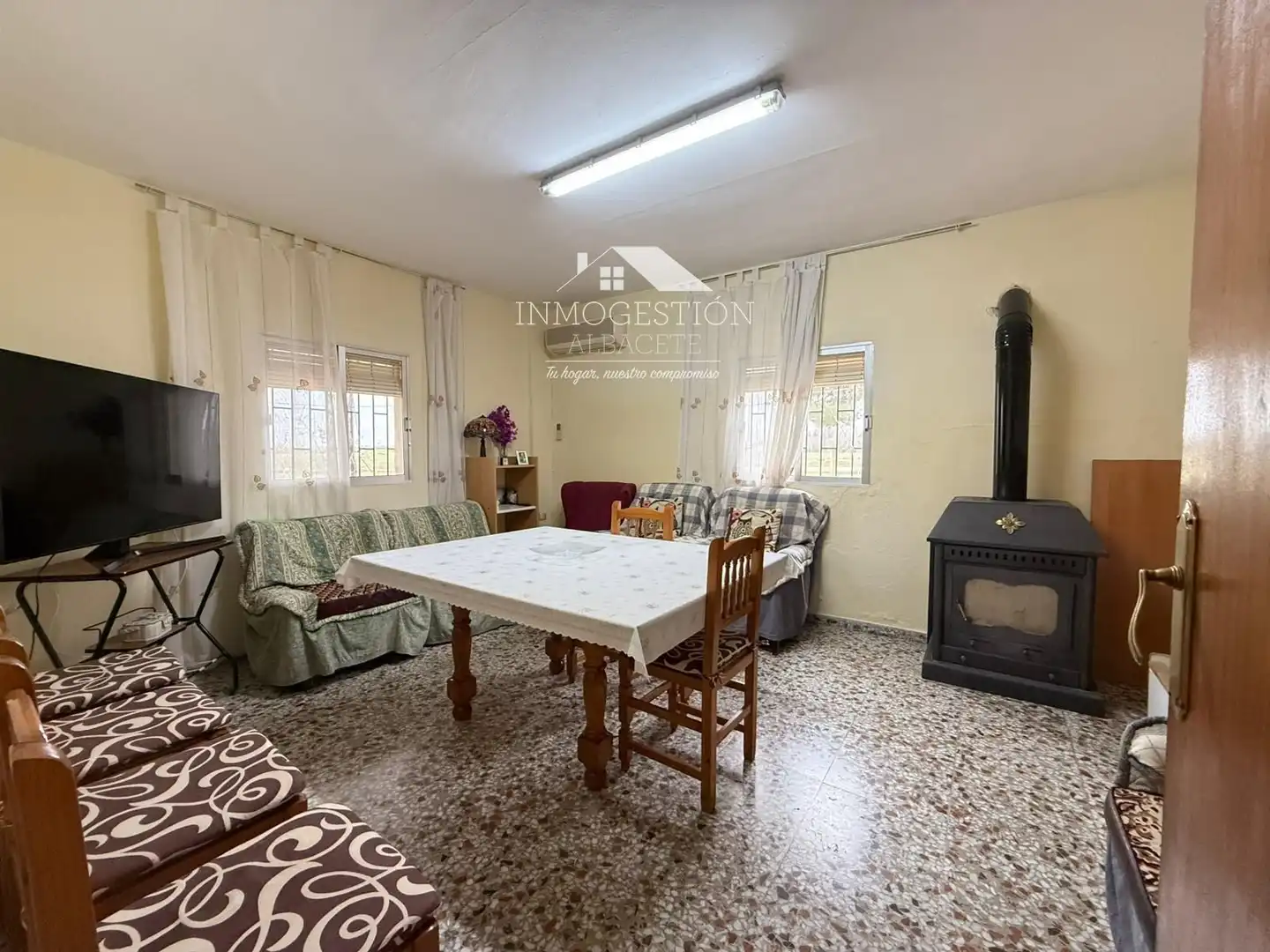 Wohnzimmer von Haus oder Chalet zum Verkauf in Albacete mit Klimaanlage, Heizung und Privatgarten