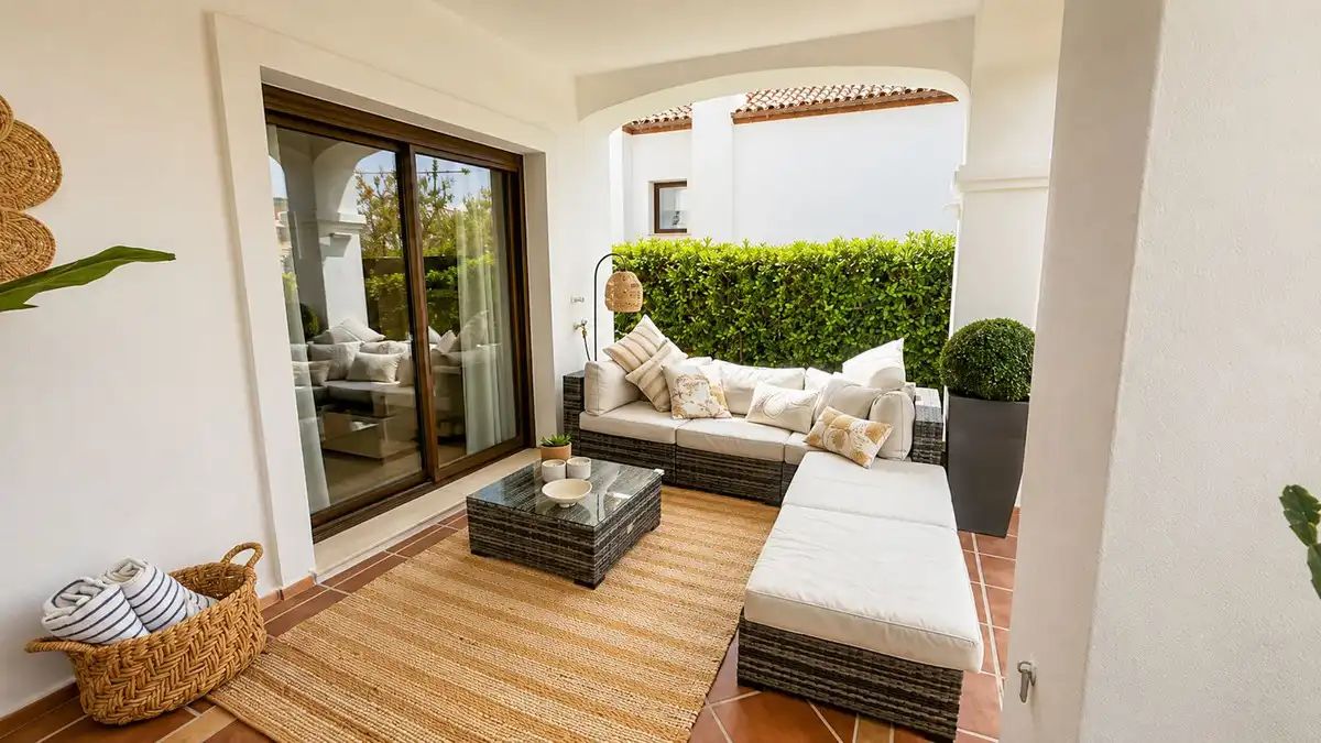 Terraza de Casa o chalet en venta en Estepona con Aire acondicionado, Jardín privado y Terraza
