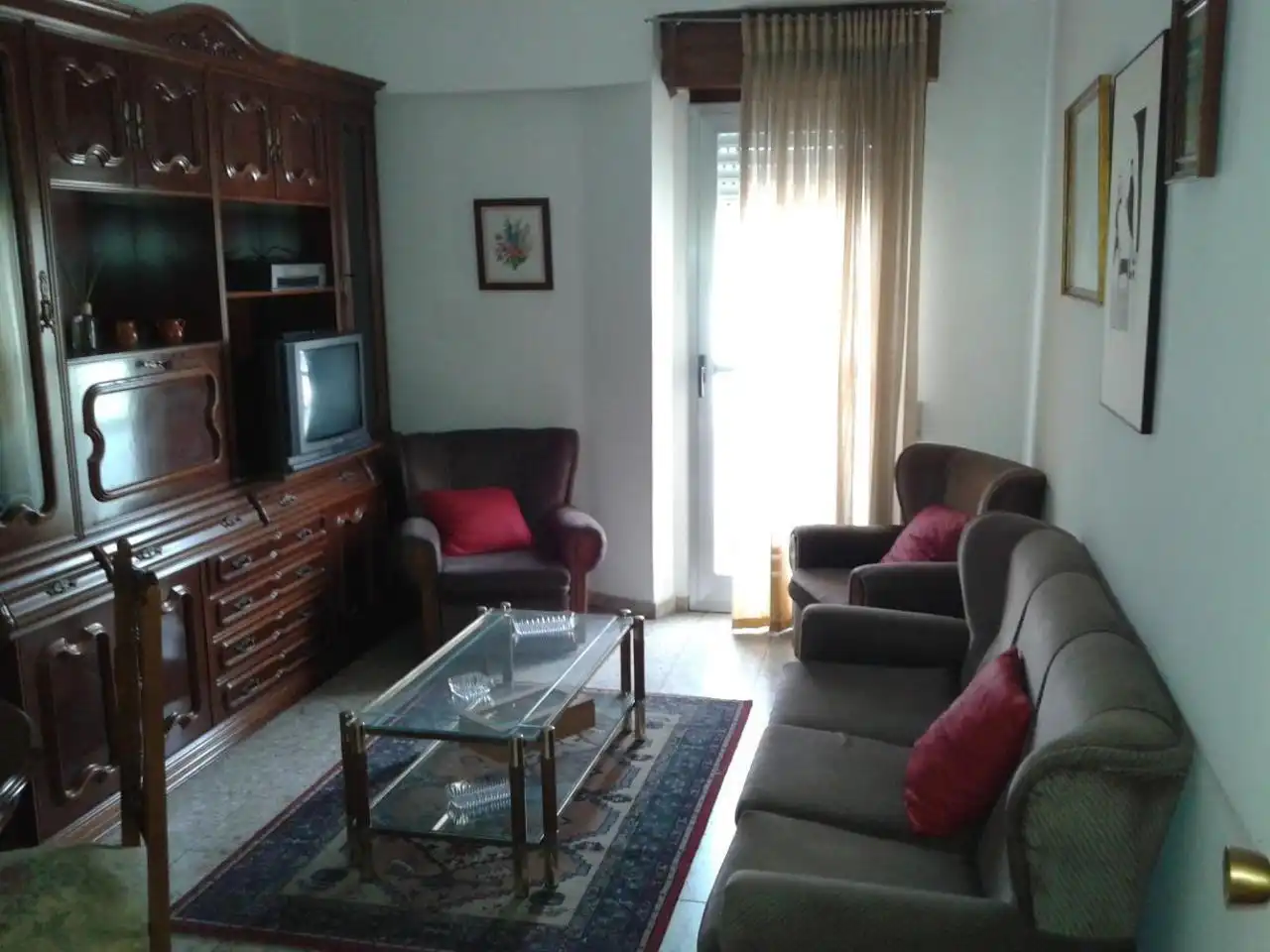 Wohnzimmer von Wohnung zur Miete in Ourense Capital  mit Heizung, Möbliert und Balkon