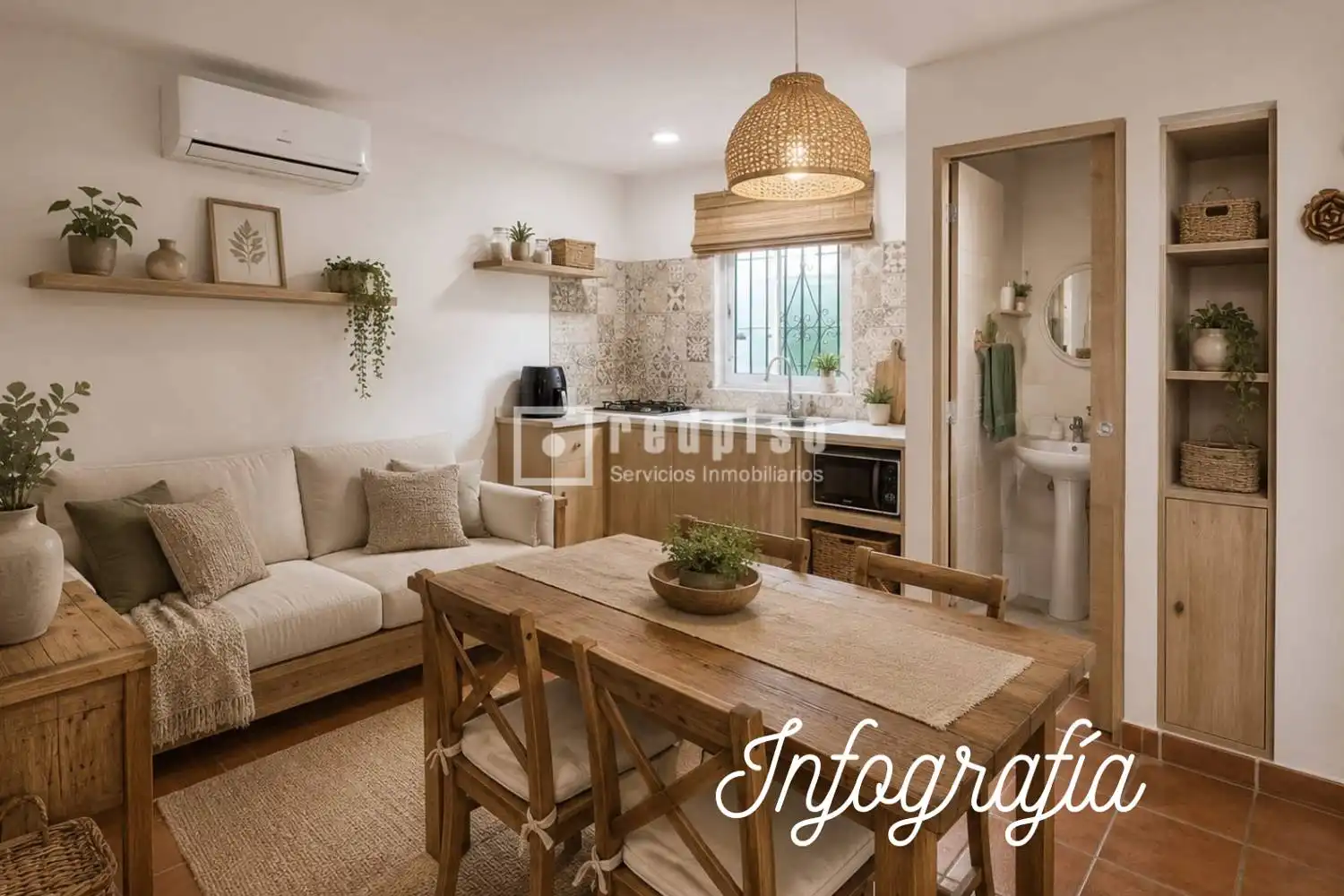 Schlafzimmer von Haus oder Chalet zum Verkauf in Cártama mit Klimaanlage, Heizung und Privatgarten
