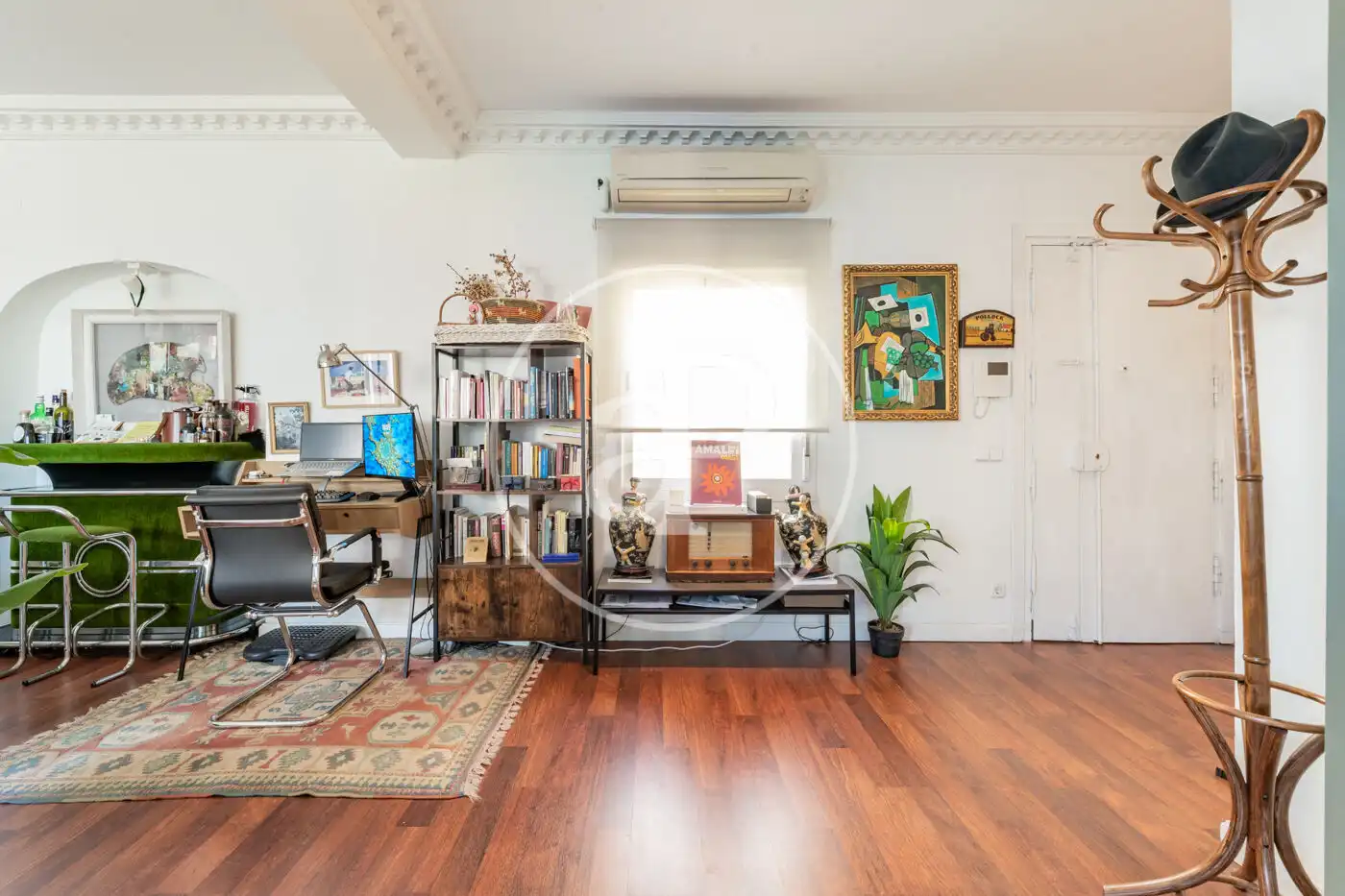 Wohnzimmer von Wohnung zur Miete in Madrid mit Klimaanlage, Heizung und Terrasse