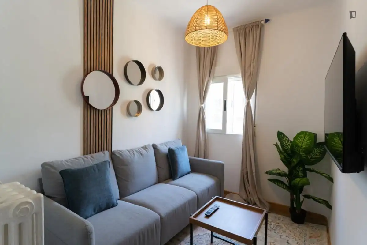Sala d'estar de Apartament per a compartir en Madrid amb Calefacció, Moblat i Forn