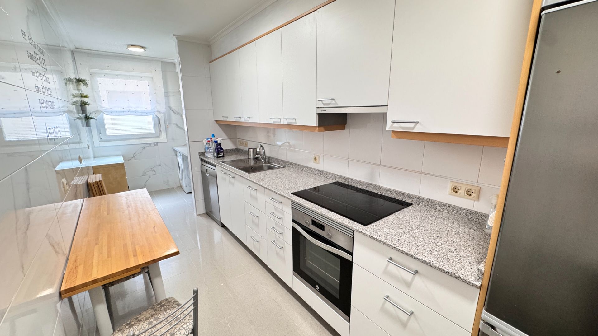 Kitchen of Flat to rent in A Laracha    with Heating, Parquet flooring and Storage room