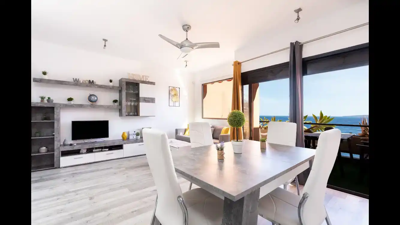 Esszimmer von Wohnung zur Miete in El Rosario mit Klimaanlage und Schwimmbad