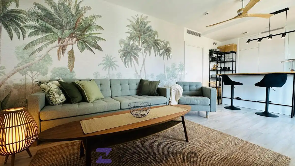 Living room of Flat for rent in Málaga  with Air Conditioner, Heating and Private garden