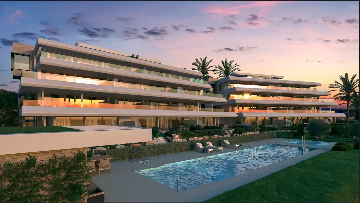 Vista exterior de Apartament en venda en Estepona amb Terrassa, Traster i Piscina
