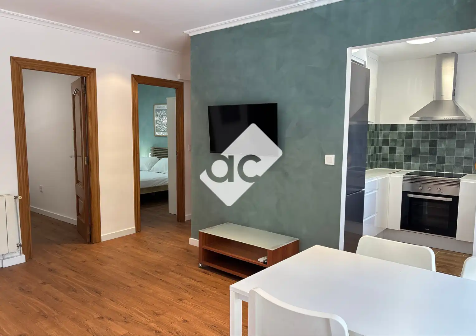 Habitación de Apartamento de alquiler en Valencia con Aire acondicionado, Calefacción y Parquet