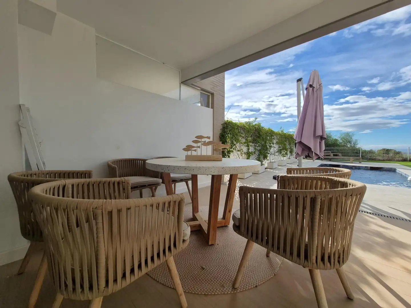 Terrasse von Wohnung zur Miete in Mijas mit Klimaanlage, Privatgarten und Terrasse