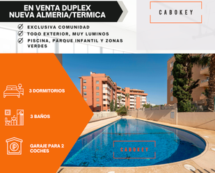 Exterior view of Duplex for sale in  Almería Capital  with Air Conditioner, Terrace and Swimming Pool