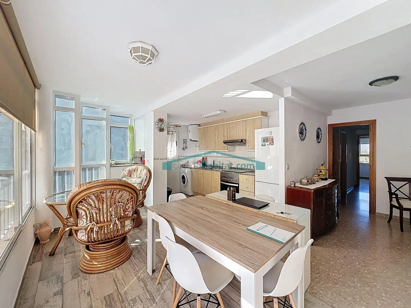 Cocina de Piso en venta en Canet d'En Berenguer con Jardín privado, Terraza y Balcón