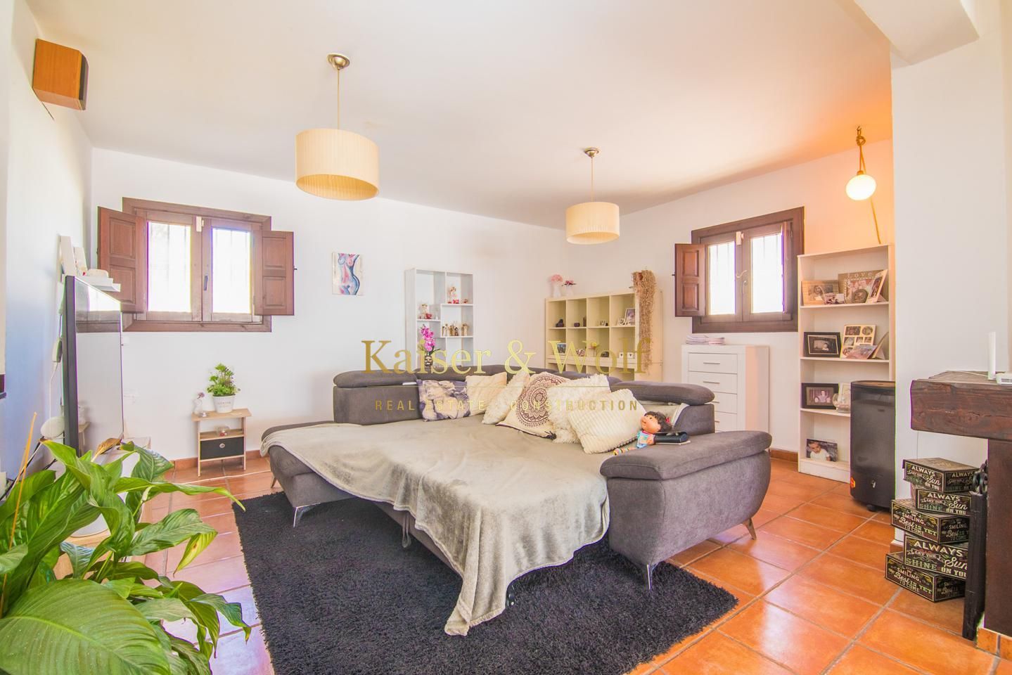 Living room of House or chalet for sale in Santa Pola  with Air Conditioner, Private garden and Parquet flooring