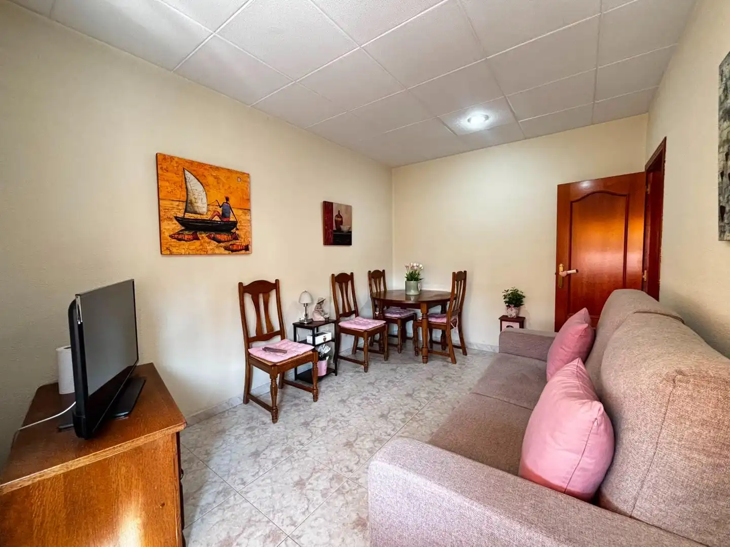 Sala de estar de Piso en venta en Sabadell con Aire acondicionado, Calefacción y Amueblado