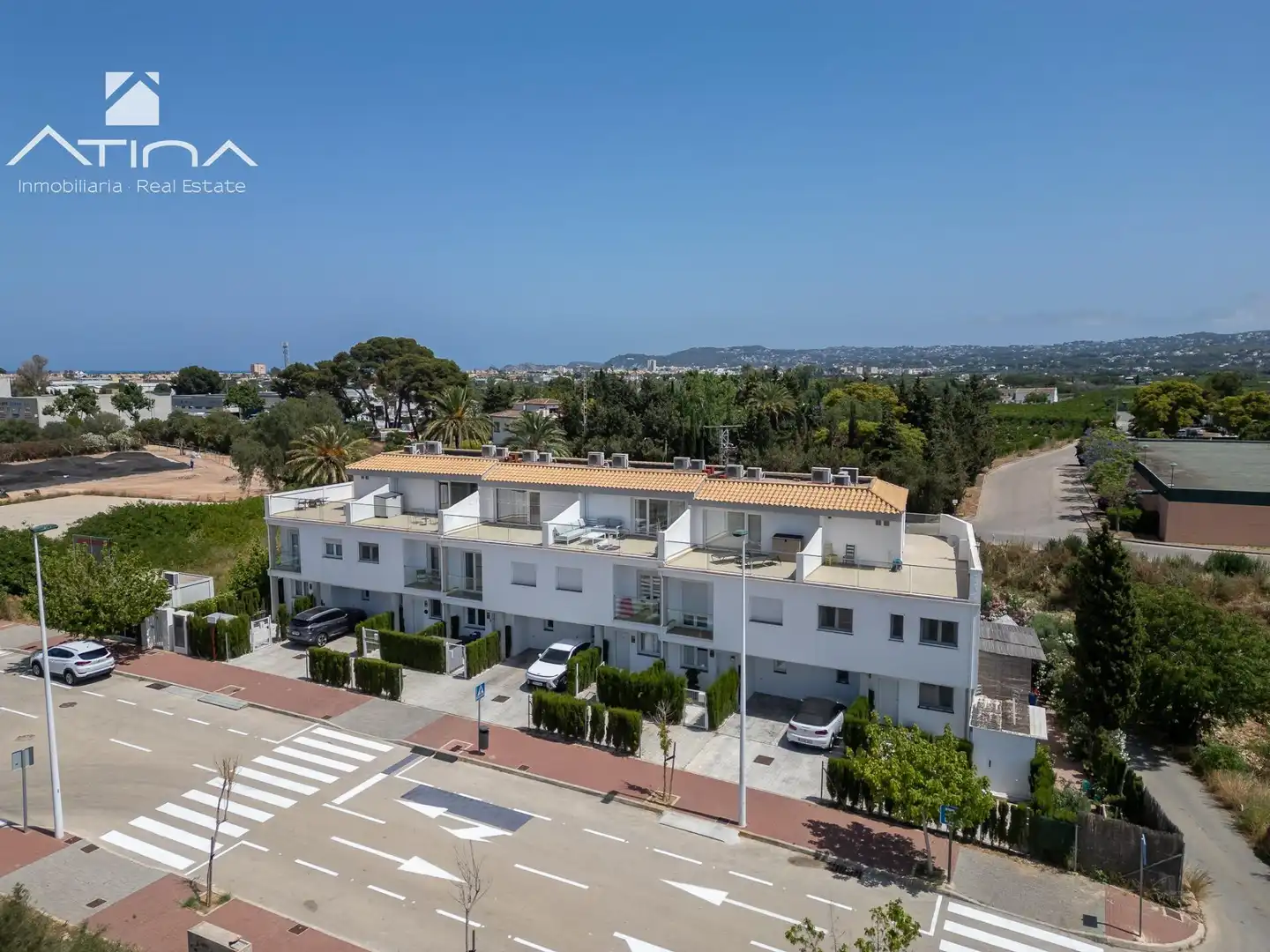 Außenansicht von Einfamilien-Reihenhaus zum Verkauf in Jávea / Xàbia mit Klimaanlage, Terrasse und Gemeinschaftspool