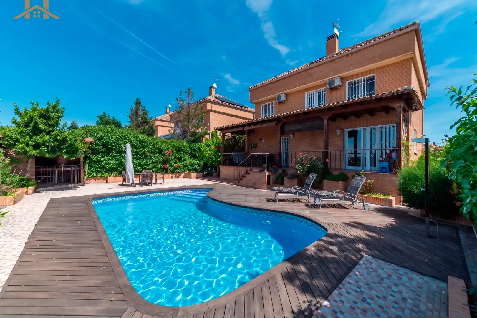 Piscina de Casa o chalet en venta en Arroyomolinos (Madrid) con Aire acondicionado, Jardín privado y Terraza