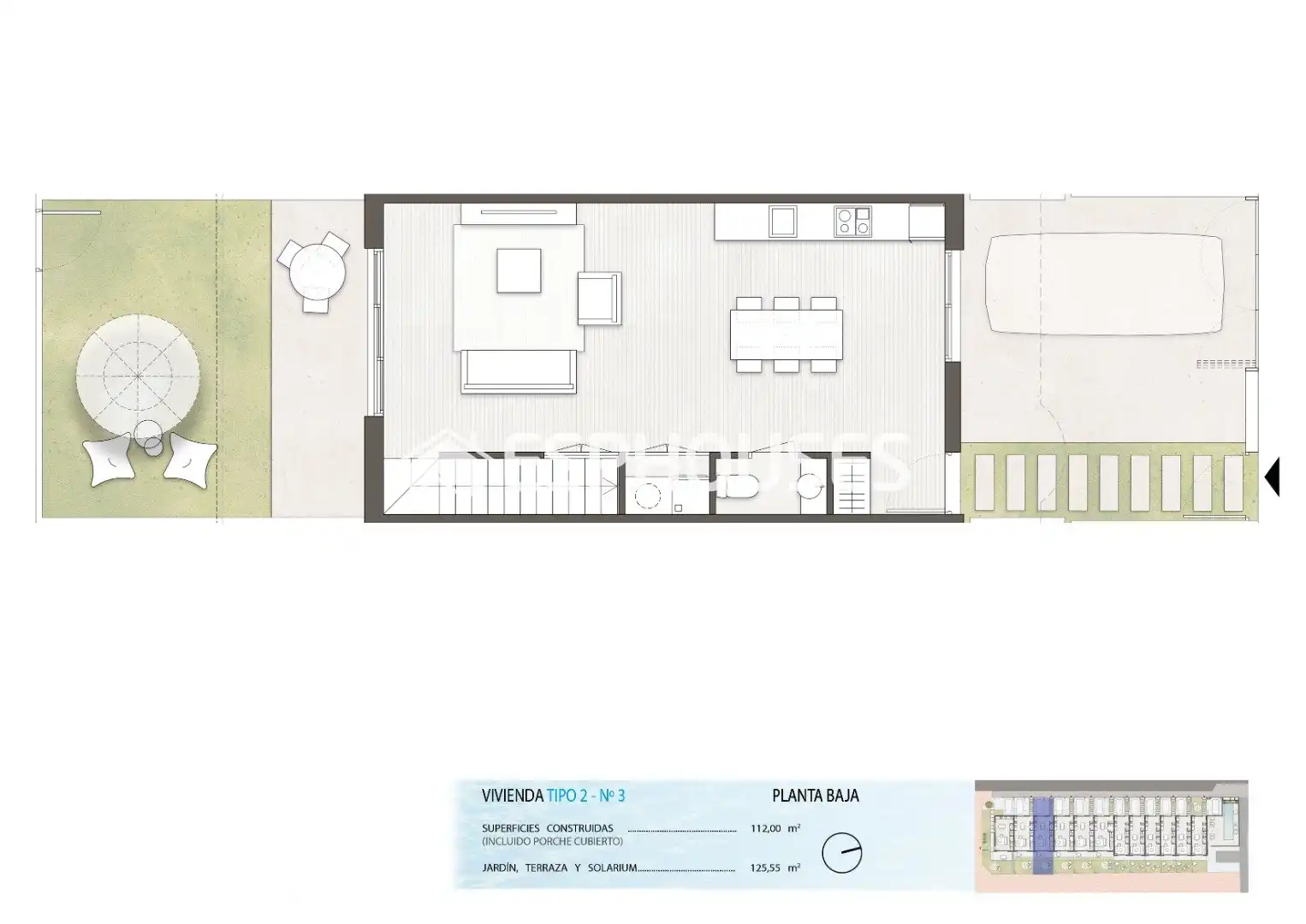 Casa aparellada amb terrassa en venda a Pilar de la Horadada ciudad, imagen 11