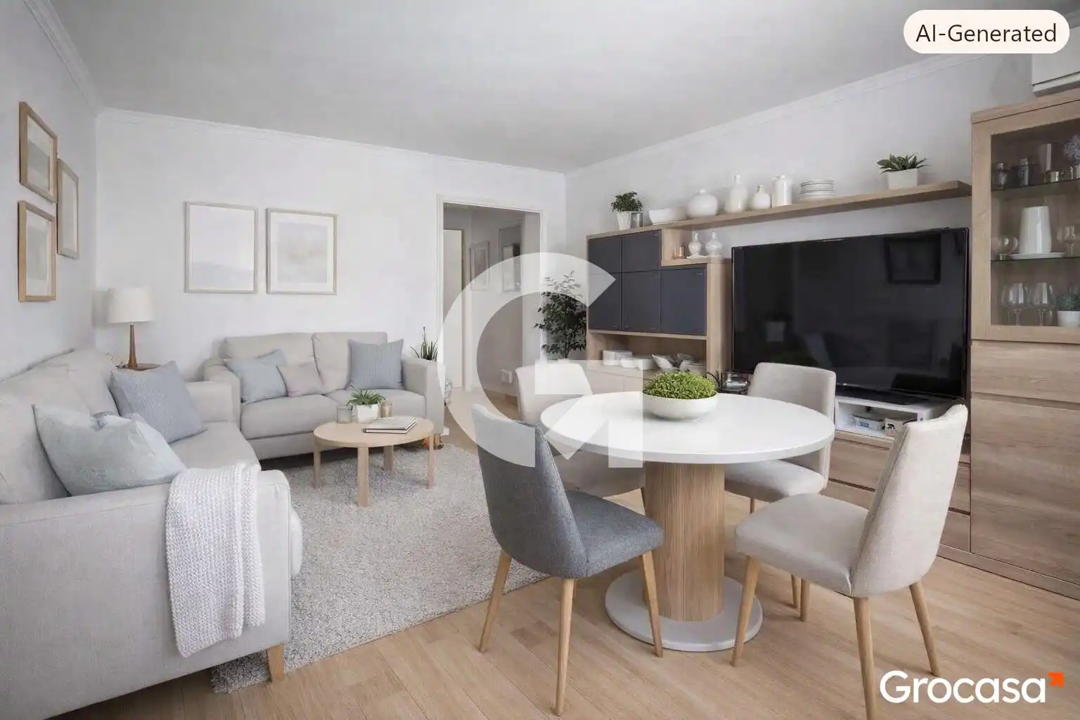 Living room of Flat for sale in Mataró  with Air Conditioner, Oven and Washing machine