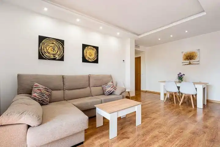 Living room of Flat for sale in Málaga Capital  with Air Conditioner, Private garden and Terrace