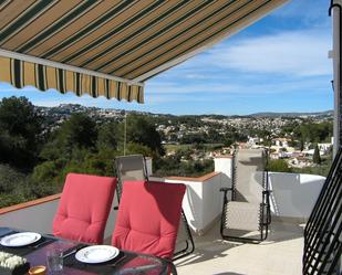 Terrasse von Wohnungen miete in Moraira mit Klimaanlage, Terrasse und Schwimmbad