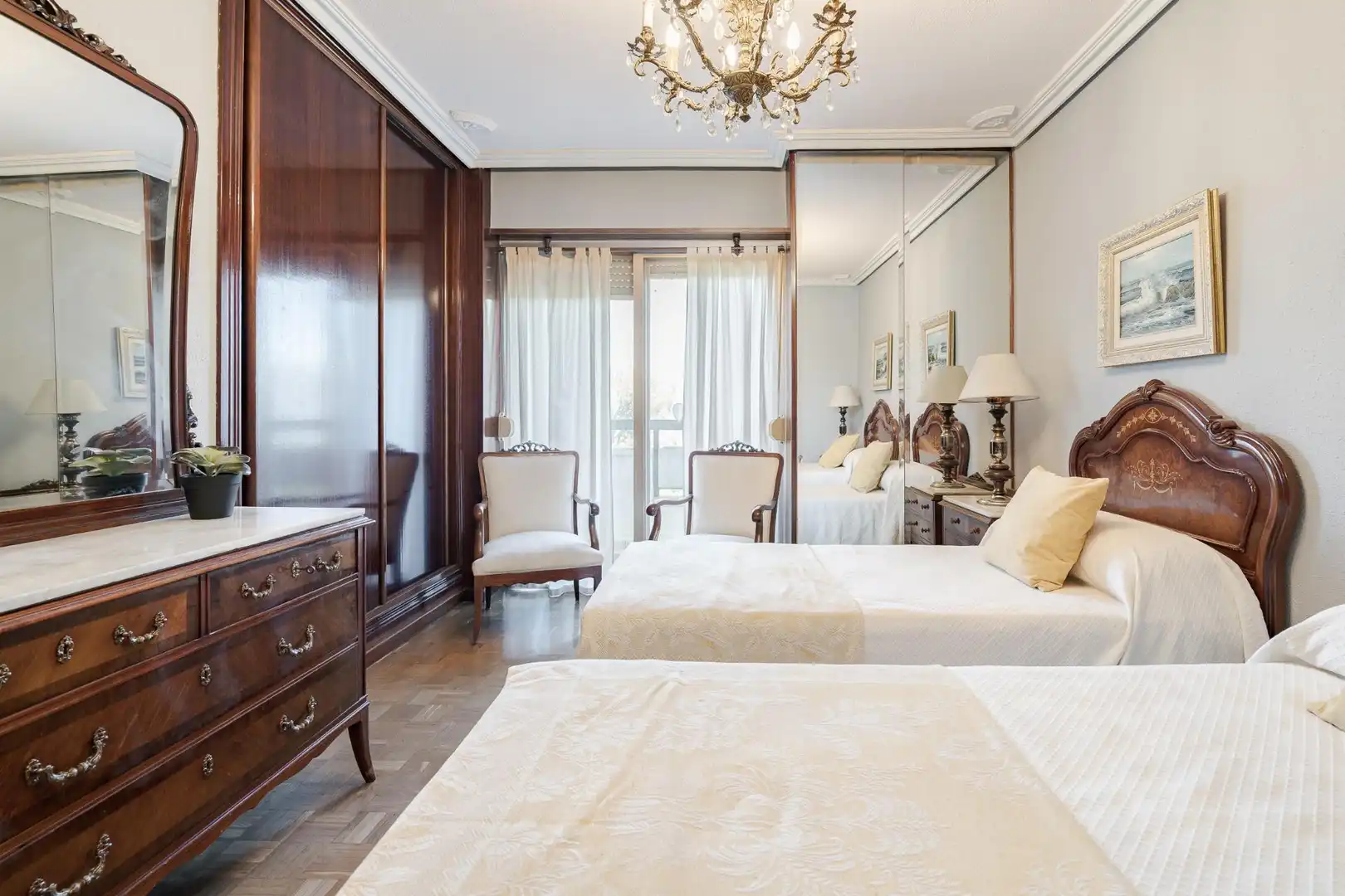Bedroom of Flat for sale in Alcalá de Henares  with Heating, Terrace and Furnished