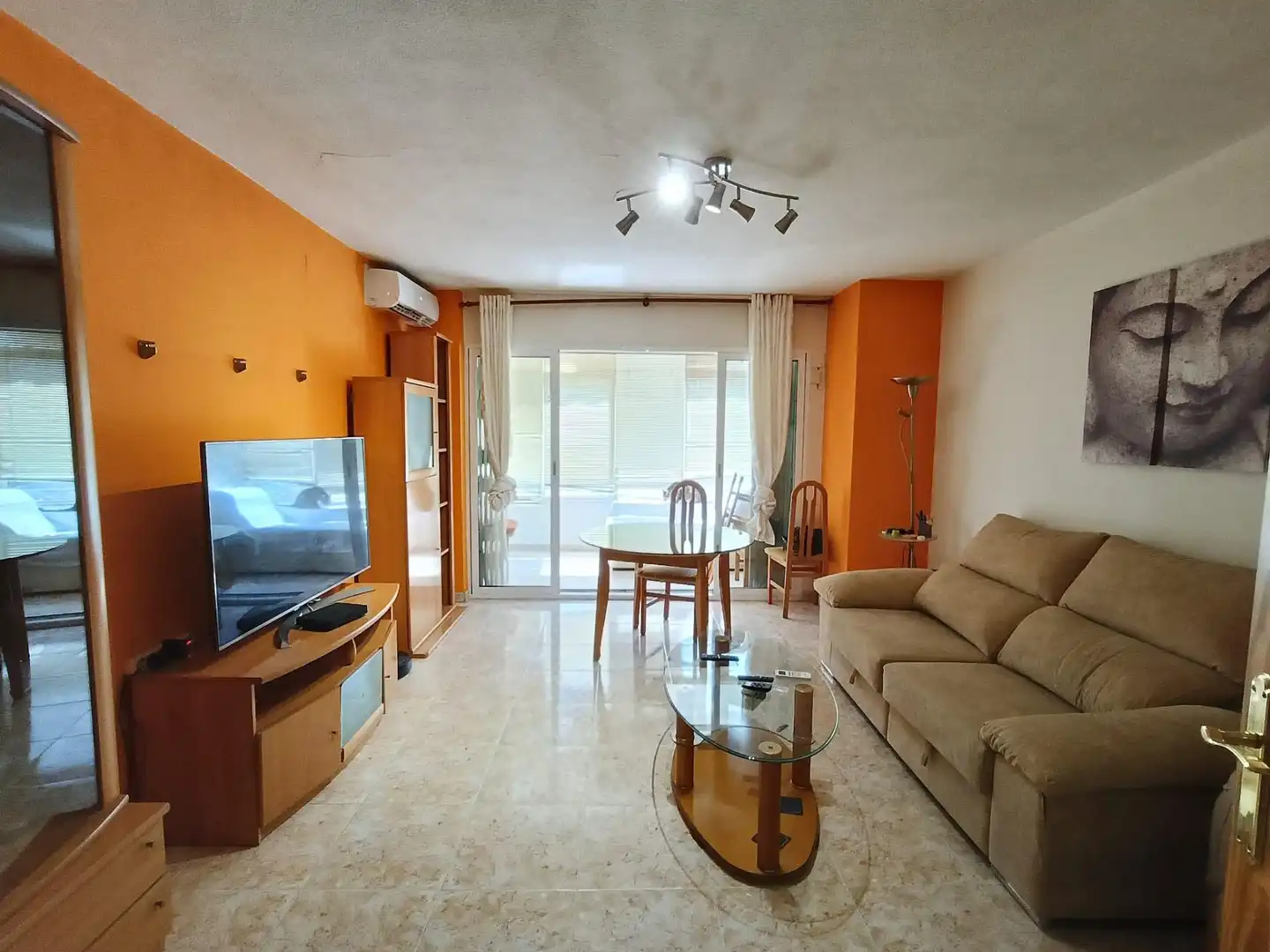 Living room of Flat for sale in Alicante / Alacant  with Air Conditioner, Terrace and Furnished