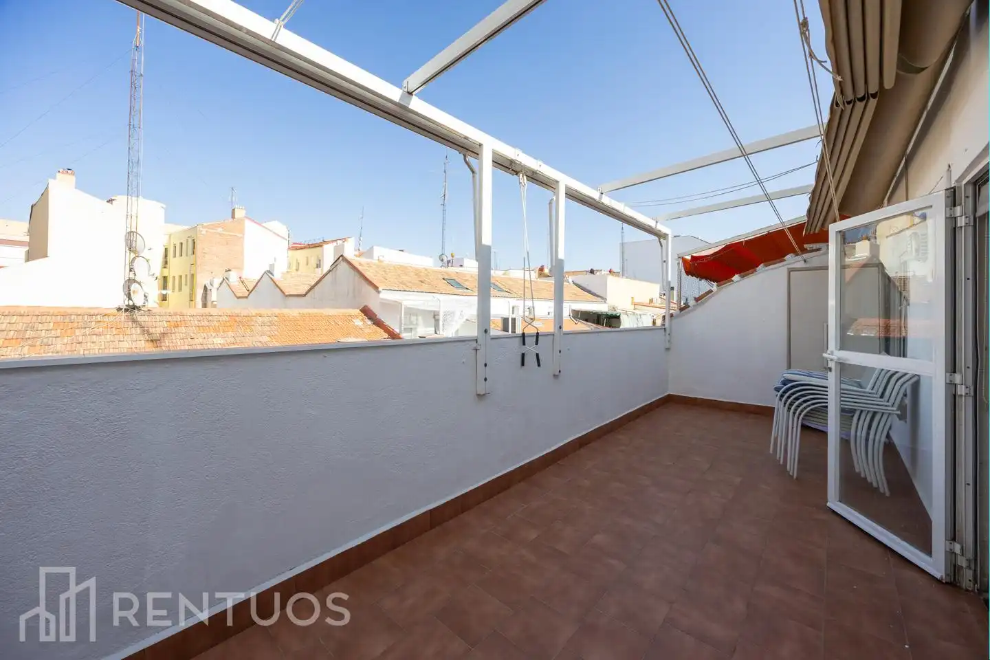 Terrace of Attic for rent in Madrid  with Air Conditioner, Heating and Parquet flooring