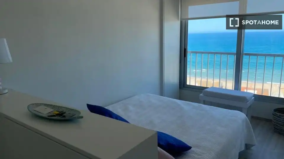 Bedroom of Flat for rent in Sueca  with Air Conditioner, Heating and Furnished