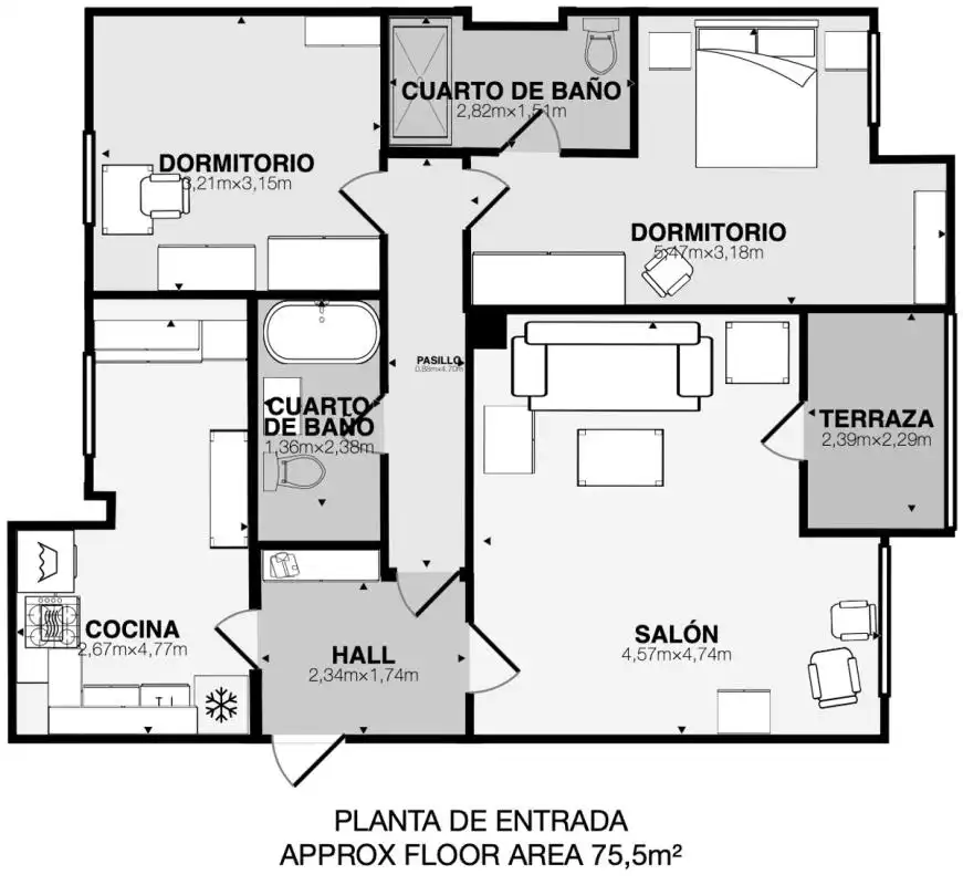 Piso en venta en Valdemoro con Calefacción, Terraza y Balcón