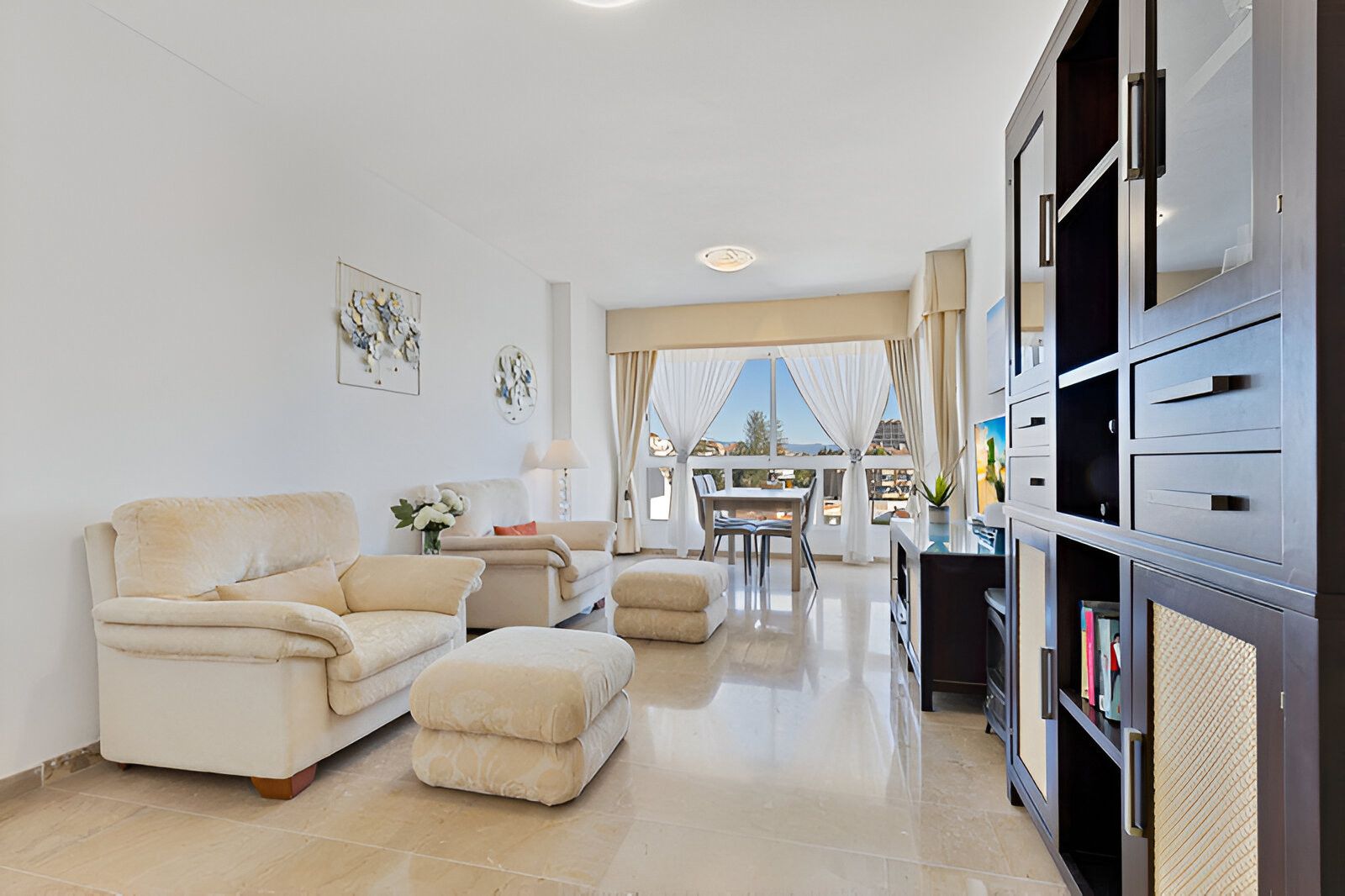 Sala d'estar de Àtic en venda en Benalmádena amb Aire condicionat, Terrassa i Piscina