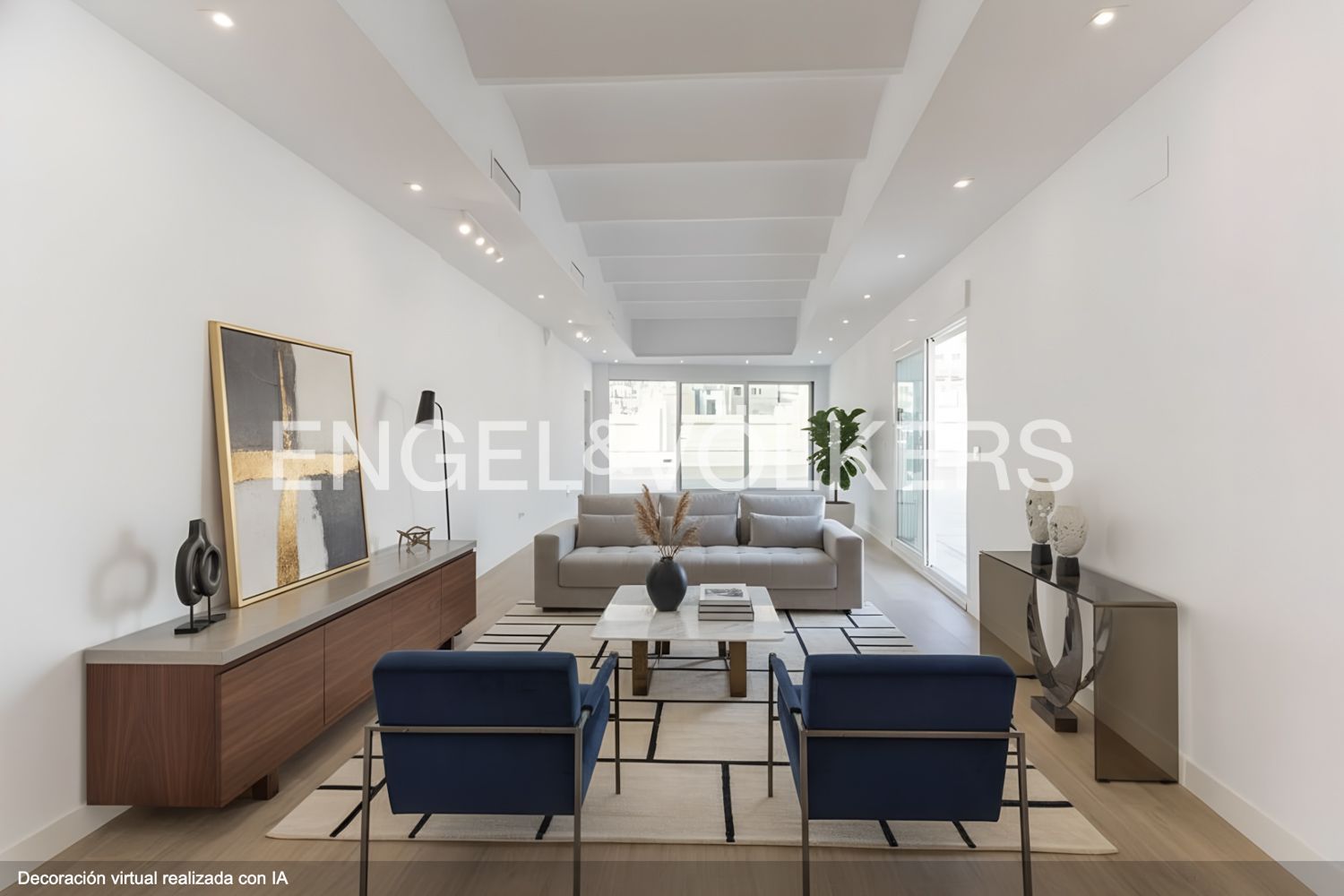 Sala d'estar de Apartament de lloguer en  Valencia Capital amb Aire condicionat, Calefacció i Terrassa