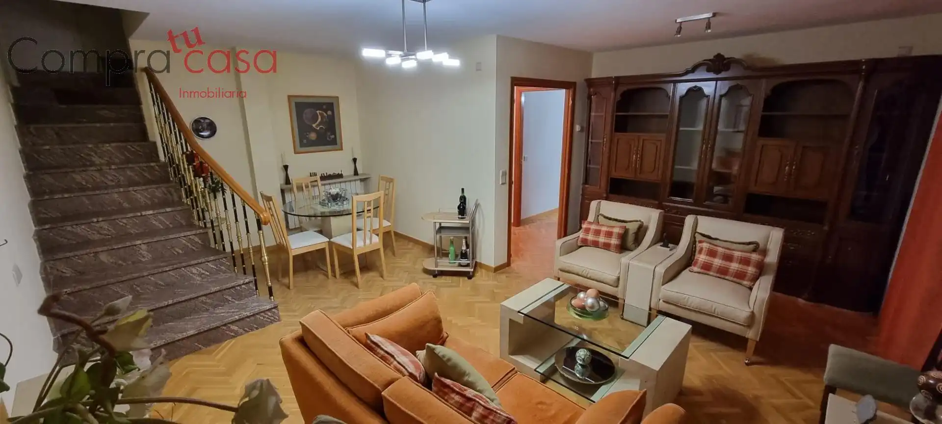Living room of Flat for sale in Segovia  with Heating, Private garden and Parquet flooring