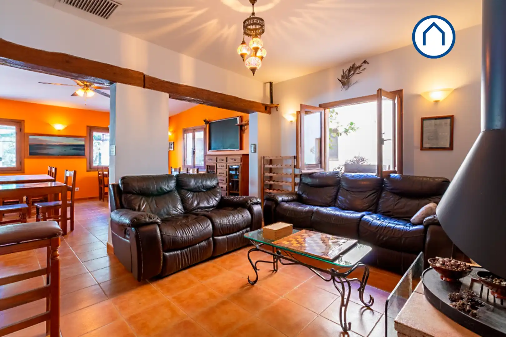 Sala d'estar de Finca rústica en venda en Alhama de Murcia amb Aire condicionat, Calefacció i Jardí privat