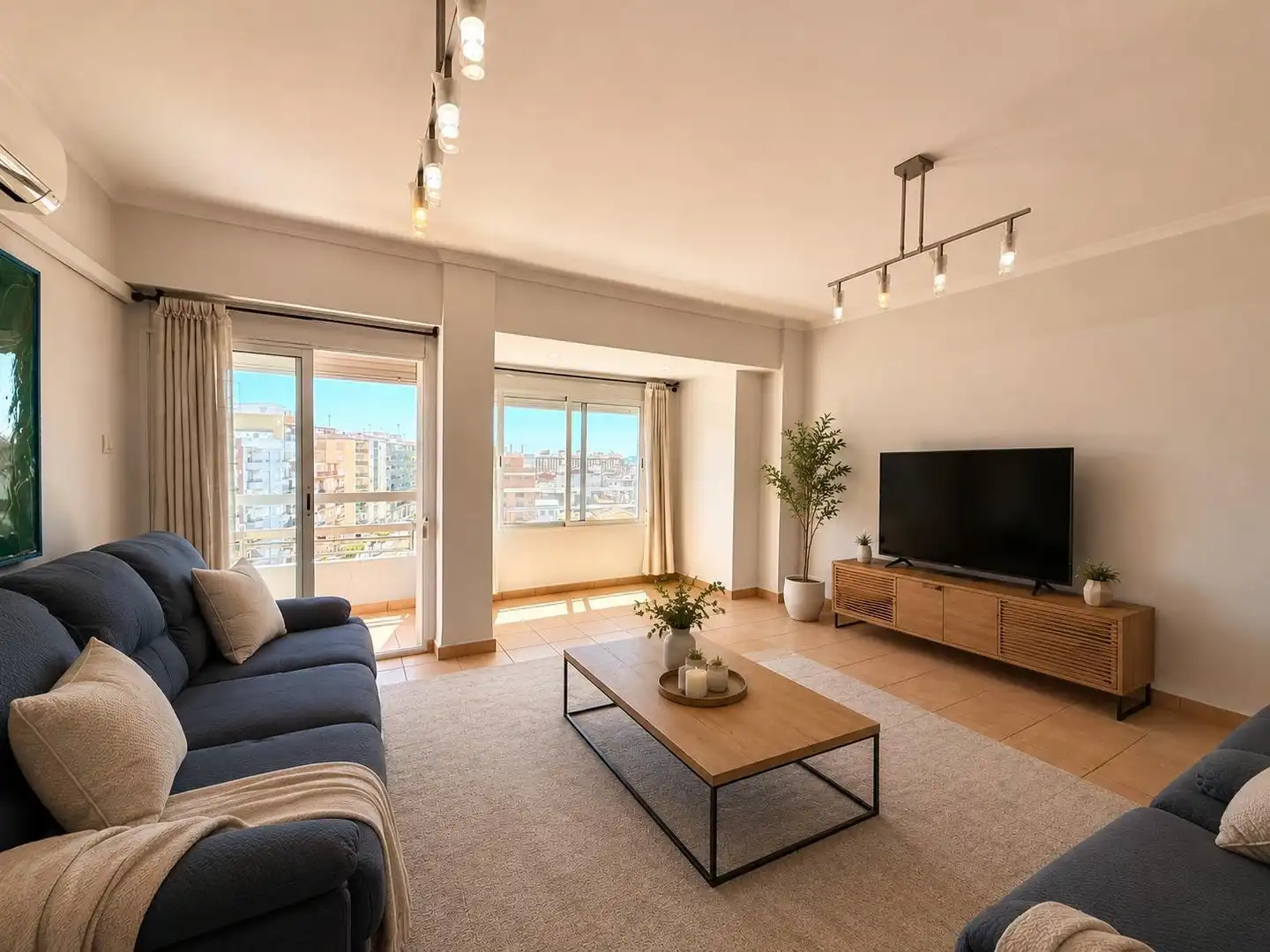 Living room of Flat for sale in Benifaió  with Air Conditioner, Storage room and Furnished